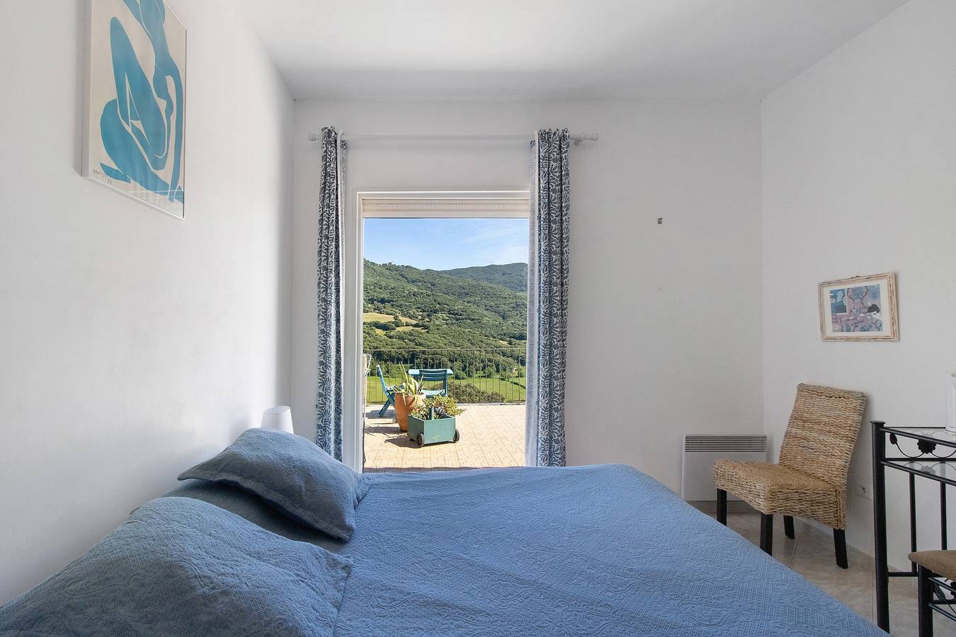 Bed & Breakfast 'Matisse - U Pianarellu' met zeezicht, wifi en airconditioning in Olmeto, Sartène en omgeving