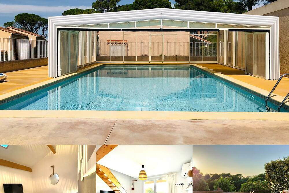 House with terrace overlooking the forest, ideal for leisure activities and heated swimming pool in Calvisson, Region de Nimes