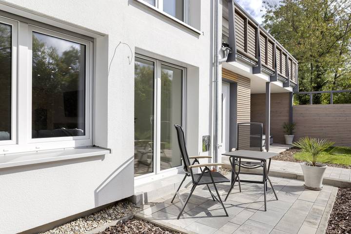 Studio für 3 Personen, mit Garten
