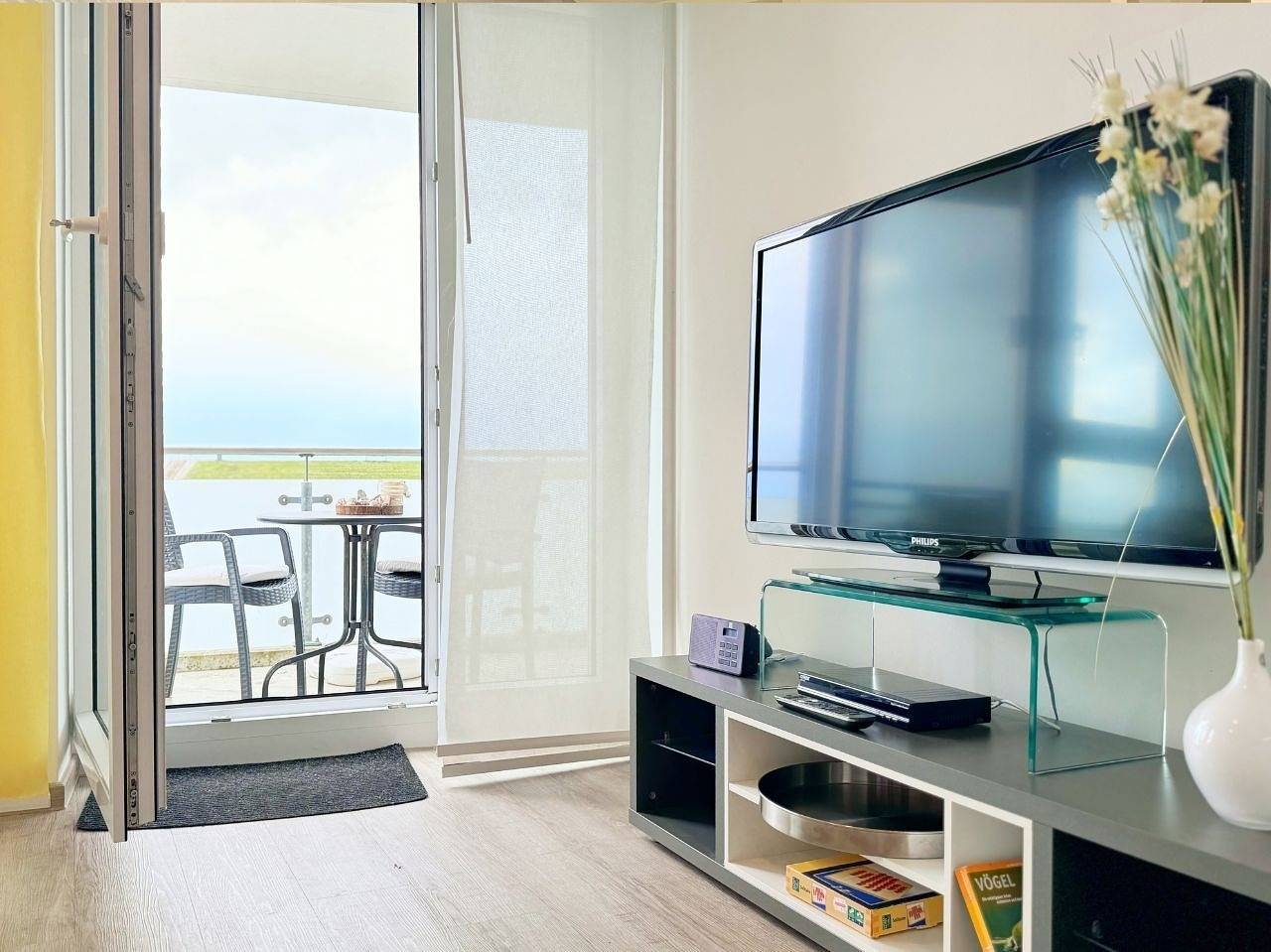 Apartamento de férias inteiro, De Twargbutt Nordseeluft vom Balkon aus schnuppern in Dorum-Neufeld, Dorum