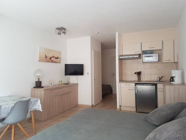 Studio pour 3 personnes, avec balcon