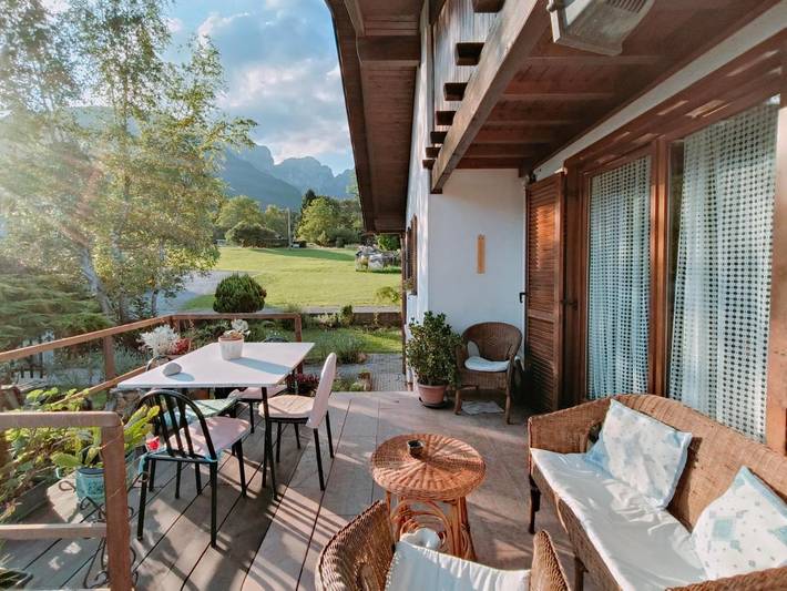 Ferienwohnung für 2 Personen, mit Terrasse und Garten sowie Ausblick in Belluno