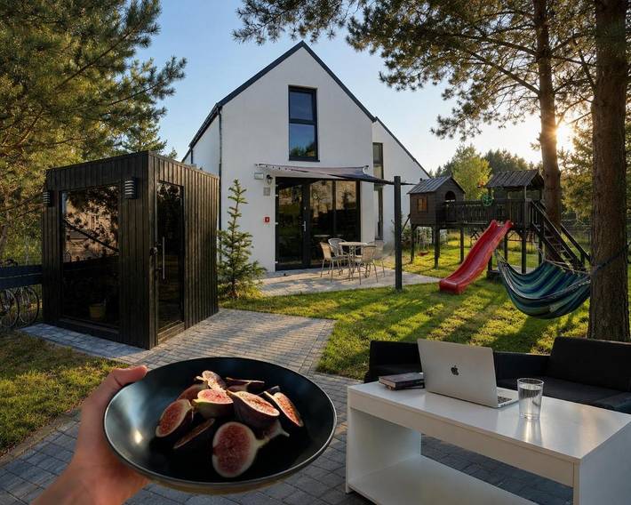 Ferienhaus für 6 Personen, mit Whirlpool und Sauna sowie Terrasse und Garten, mit Haustier