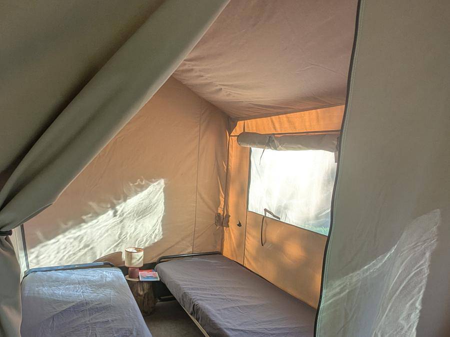 Camping Les Berges du Doux - Bungalow toilé 4 personnes - Tente Safari in Colombier-le-Vieux, Région de Tournon-sur-Rhône