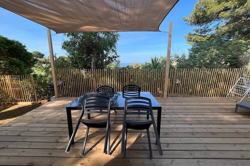 Le Cycas-Bungalow-Básico-Baño privado con bañera-Vista al Mar in Hyeres, Parque nacional Port-Cros