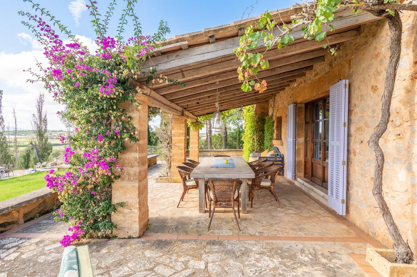 Casa de vacaciones 'Es Turo' con vistas a la montaña, piscina privada y Wi-Fi in Petra, Interior de Mallorca