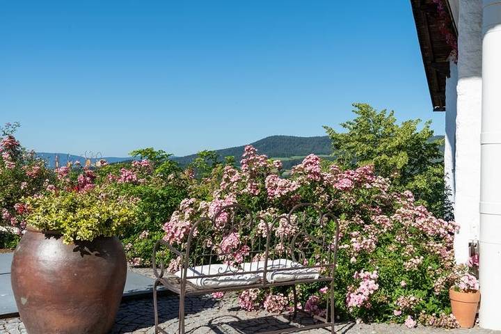 Hütte für 4 Personen, mit Balkon und Balkon/Terrasse sowie Terrasse und Garten im Bayerischer Wald