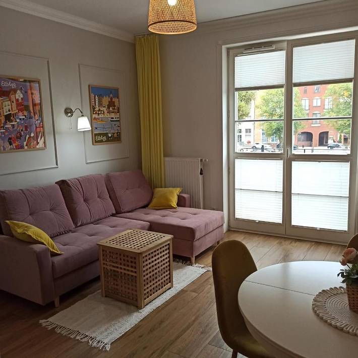 Apartament wakacyjny dla 3 osób, z balkon i widok, zwierzęta dozwolone w Elbląg