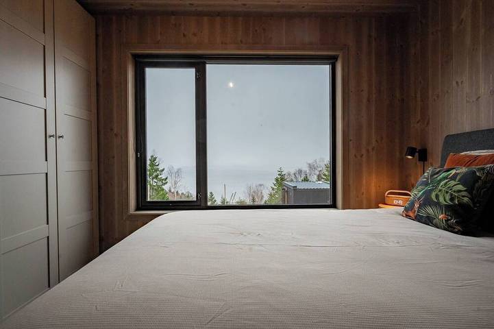 Luxuskabine, Wellnessbereich und Blick über den Tyrifjord in Modum