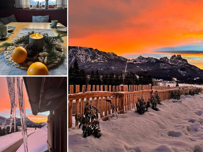 Ferienhaus für 24 Personen, mit Terrasse und Sauna sowie Garten und Ausblick, mit Haustier in Tannheimer Tal