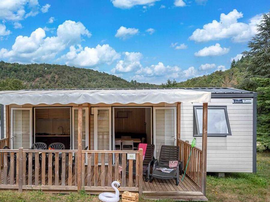 Camping Les Gorges Du Chambon - Ciela Village - Mobilheim 6 personen - Ciela Privilège - 3 Schlafzimmer - Grill in Eymouthiers, Regionaler Naturpark Périgord-Limousin
