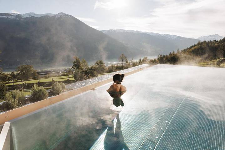 Ferienhaus für 4 Personen, mit Garten und Pool sowie Sauna und Ausblick in Österreich
