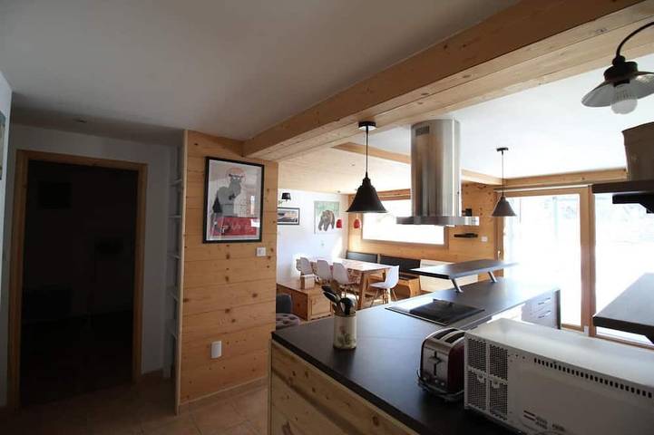 Landhaus, Erdgeschoss, terrasse, parkmöglichkeiten, schließfach für die skier, 75m², Valloire in Valloire, Region Saint-Jean-de-Maurienne