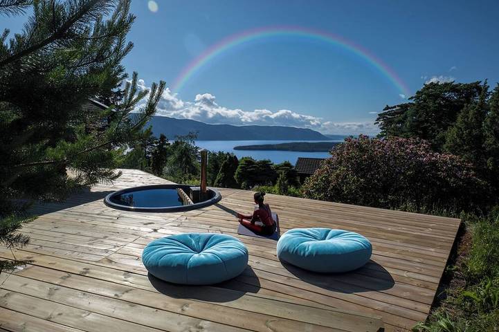 Blockhütte für 5 Personen, mit Whirlpool und Garten, mit Haustier - 1