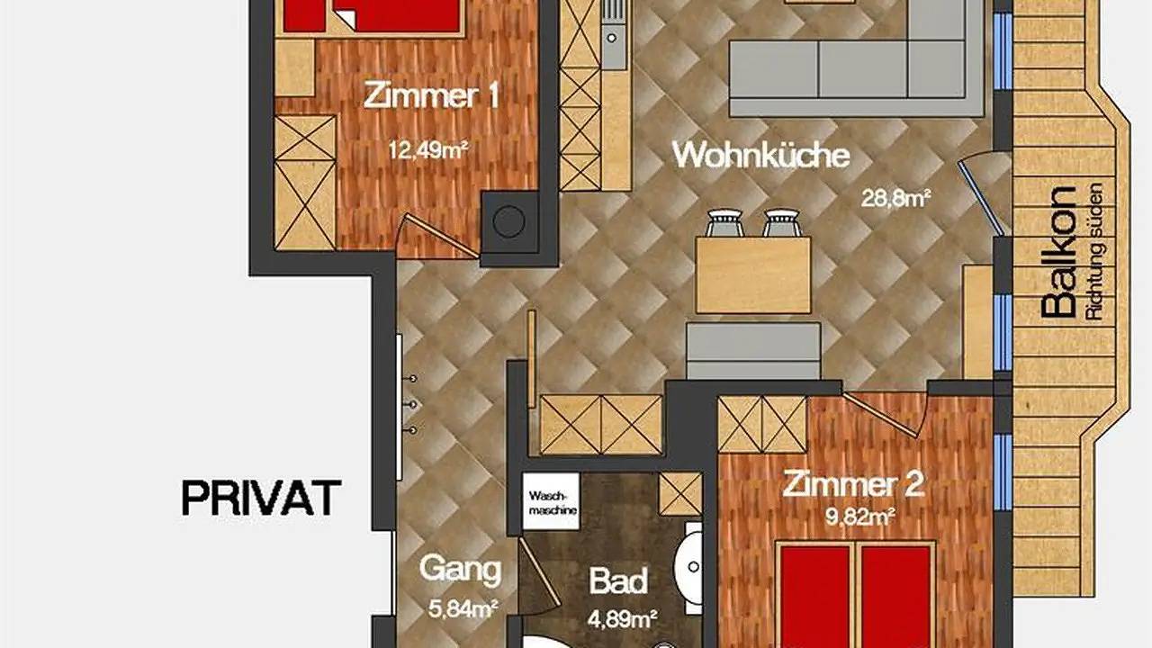 Ganze Ferienwohnung, Ferienwohnung für 4 Personen (62 m²) in Heinfels in Villgratner Berge, Heinfels