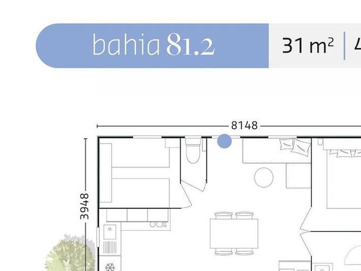 Camping Du Lac Terre d'Auge - Mobilheim 4 personen - Premium 2 Zimmer 31m² in Sainte-Famille-en-Auge, Lisieux und Umgebung