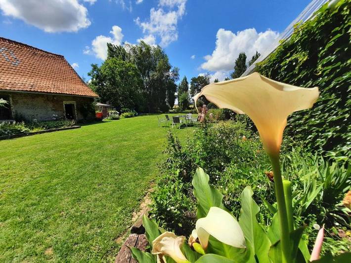 Chambre d’hôte pour 8 personnes, avec Terrasse et Jardin ainsi que Bassin pour enfant et Piscine à Wormhout