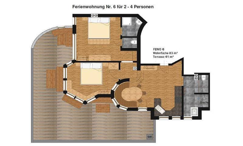 Ferienwohnung für 4 Personen, mit Garten und Pool, kinderfreundlich in Tux - 4