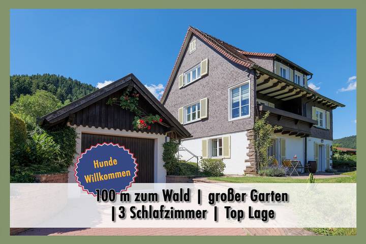 Ferienhaus für 7 Personen, mit Balkon/Terrasse und Terrasse sowie Garten in Alpirsbach