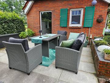 Ferienhaus für 2 Personen, mit Terrasse und Garten, mit Haustier an der Nordsee