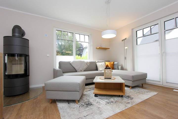 Ferienhaus für 6 Personen, mit Terrasse und Garten sowie Sauna