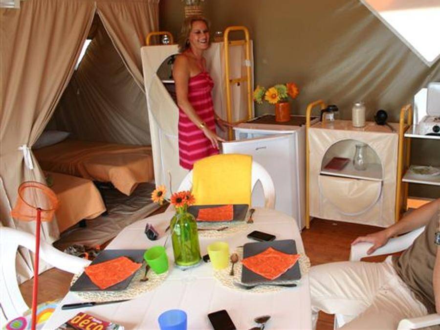 Flower Camping Saint Lambert - Safarizelt 4 personen - Lodge Kanada in Millau, Parc naturel régional des Grands Causses