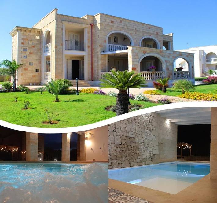Agriturismo per 5 persone, con Balcone e Terrazza nonché Giardino e Piscina a Melendugno