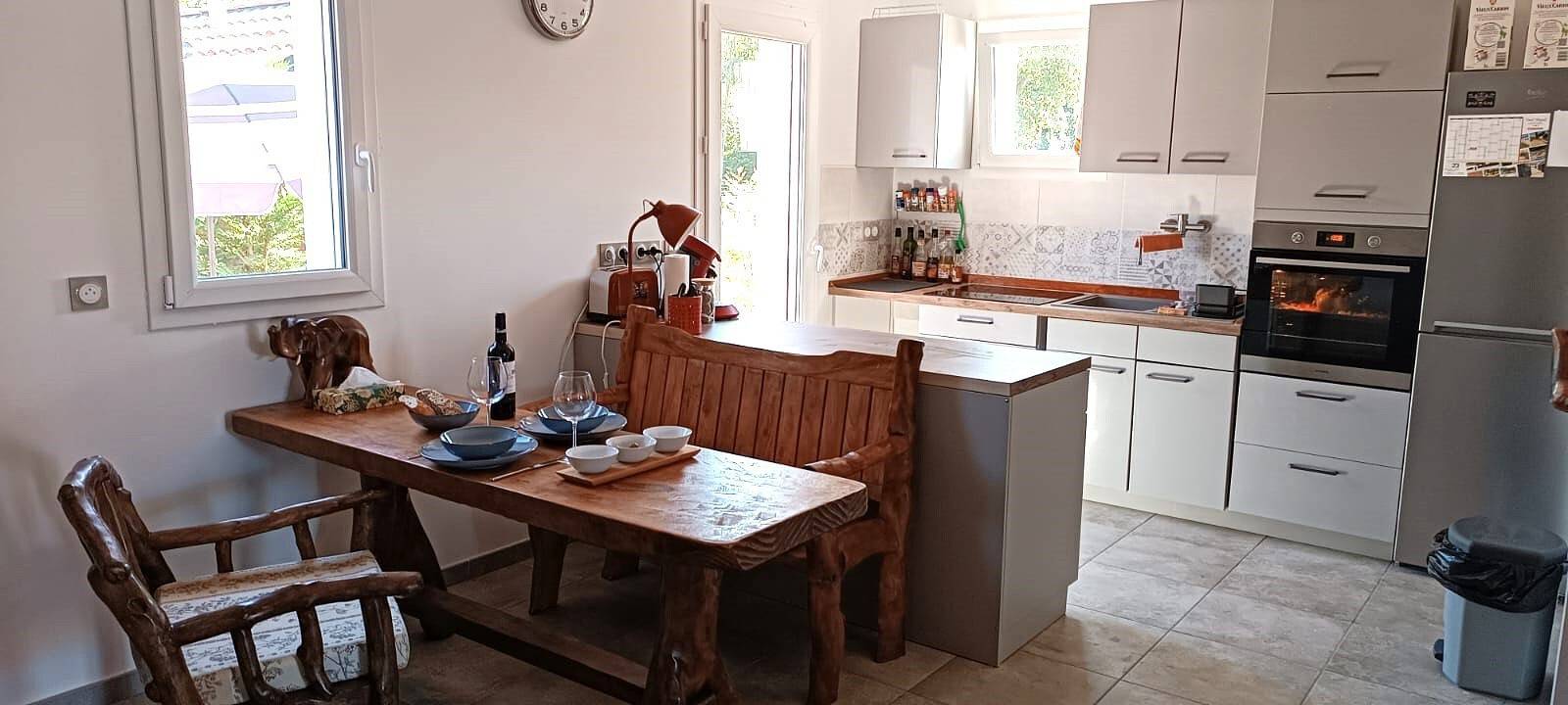 Maison de vacances neuve près de la plage, au calme, terrasse, 3 pers., navette & parking gratuits in Vielle-Saint-Girons, Côte d’Argent