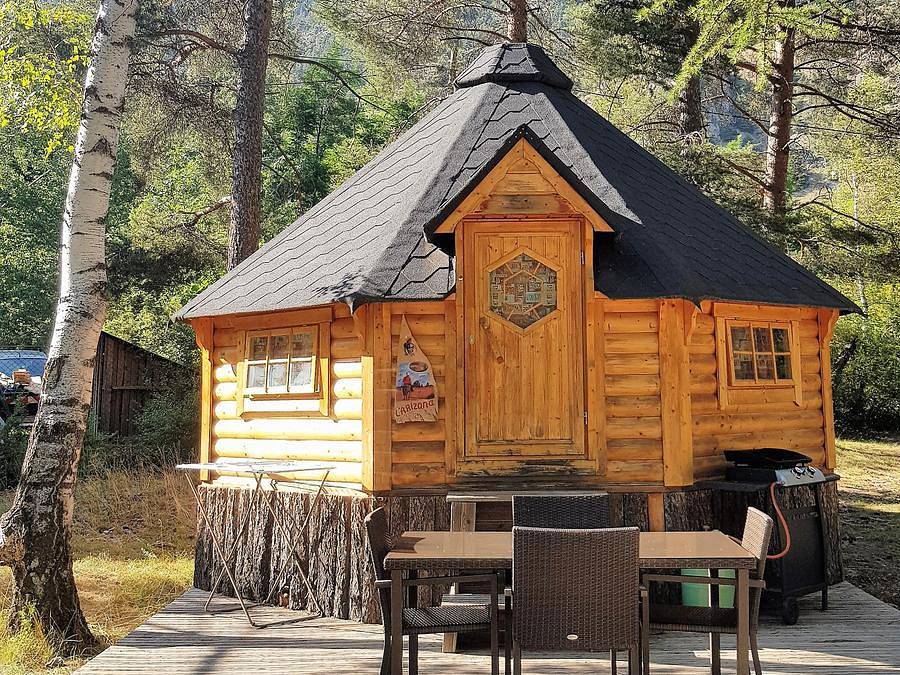 Camping l'Iscle de Prelles - Ungewöhnlich 4 personen - Refugium - Esprit cabane - Ohne Wasser oder Sanitäranlagen 2/4 Plätze, in Saint-Martin-de-Queyrières, Nationalpark Écrins