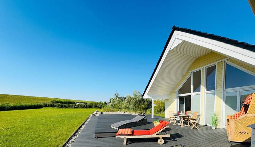 Ferienhaus für 6 Personen, mit Terrasse und Sauna sowie Garten und Whirlpool in Wesselburenerkoog - 4