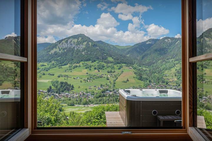Maison de vacances pour 10 personnes, avec jacuzzi et jardin, adapté aux familles à Praz-sur-Arly