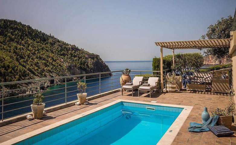 Cottage pour 4 personnes, avec vue sur l’océan et terrasse dans Άσος