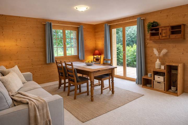 Hütte für 2 Personen, mit Terrasse und Balkon/Terrasse in Gryon