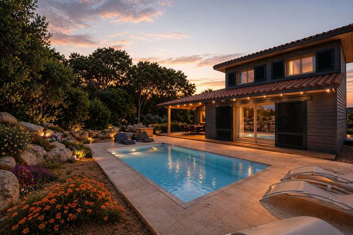 Villa für 4 Personen, mit Terrasse und Garten sowie Pool auf Korsika