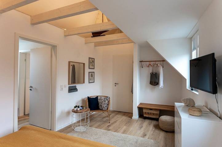 Zentrales, skandinavisches Townhouse "Lykke Lys" für 6 Gäste mit Sauna &Terrasse in Heiligenhafen, Ostholstein