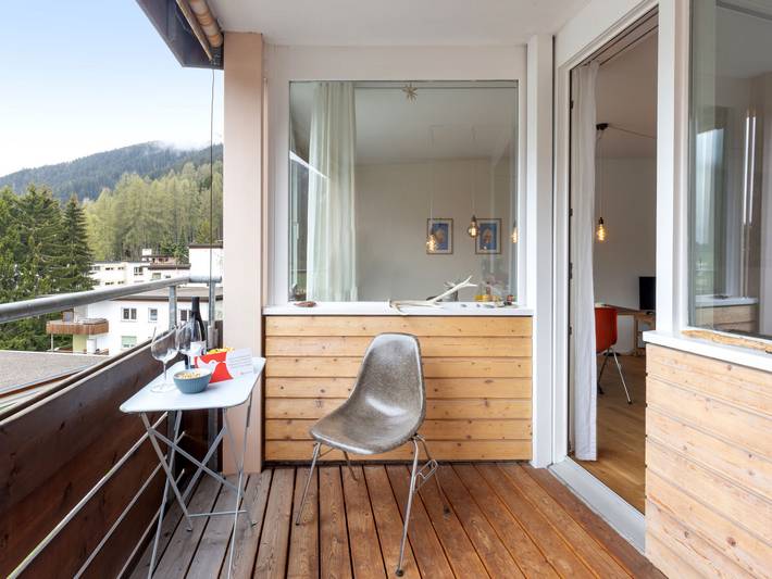 Ferienwohnung für 6 Personen, mit Sauna und Balkon sowie Ausblick in Davos - 2