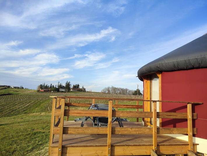 Tente pour 4 personnes, avec terrasse ainsi que vue et jardin en Gironde - 3