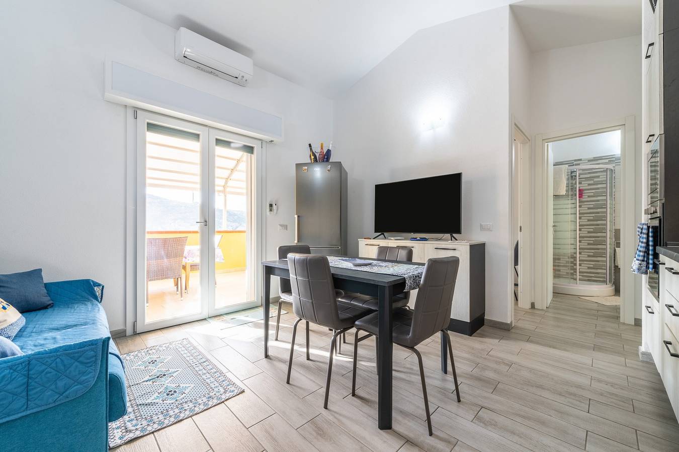 Ferienhaus 'Sole E Mare Buggerru - Appartamento' mit Meerblick, privater Terrasse und Klimaanlage in Buggerru, Costa Verde (Sardinien)