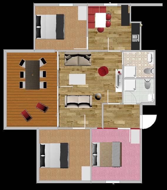Geheel vakantieappartement, Appartement, douche, Wc, 3 slaapkamers in Söll, Kaisergebirge