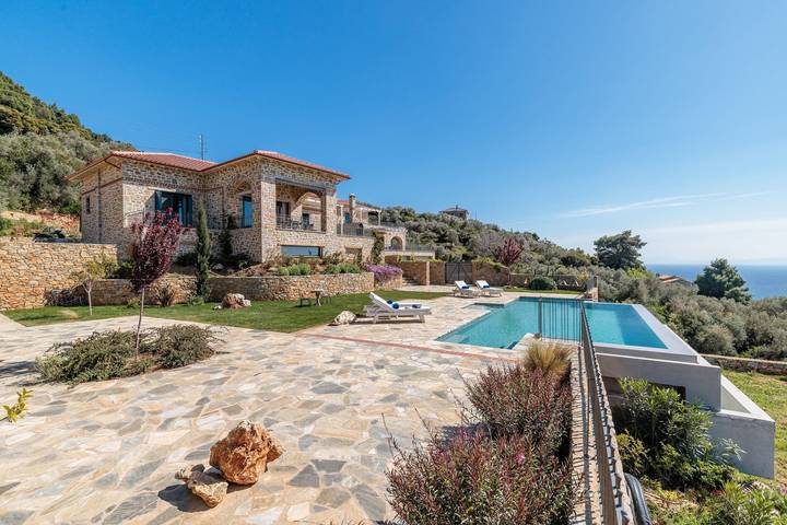 Villa pour 10 personnes, avec jardin ainsi que vue sur l’océan et piscine dans Skopelos - 4