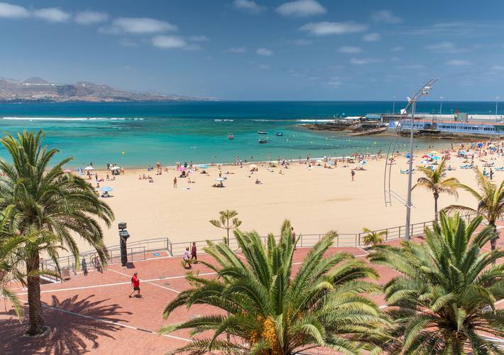 Great balcony over blue sea in Las Palmas de Gran Canaria Centre, Las Palmas de Gran Canaria