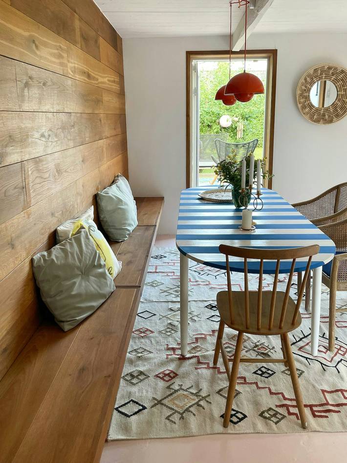 Ferieudlejning for 8 personer, med terrasse og have, børnevenlig i Gudhjem