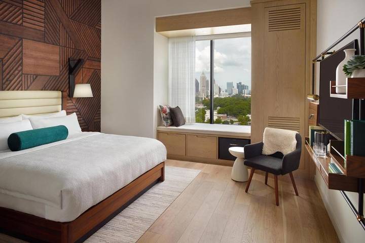 Apartamento para 4 personas, con vistas además de terraza y jardín en Atlanta