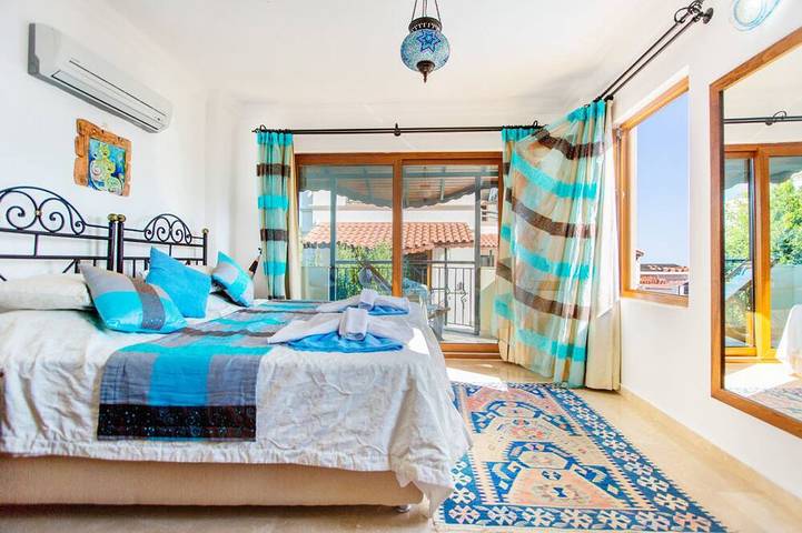Luxus 5-Bett-Villa, inc. ein Nebengebäude Wohnung, lge beheizten Pool und großer Meerblick in Kaş, Provinz Antalya
