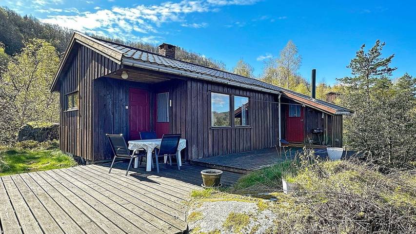 Ferienhaus für 5 Personen, mit Terrasse und Ausblick in Farsund