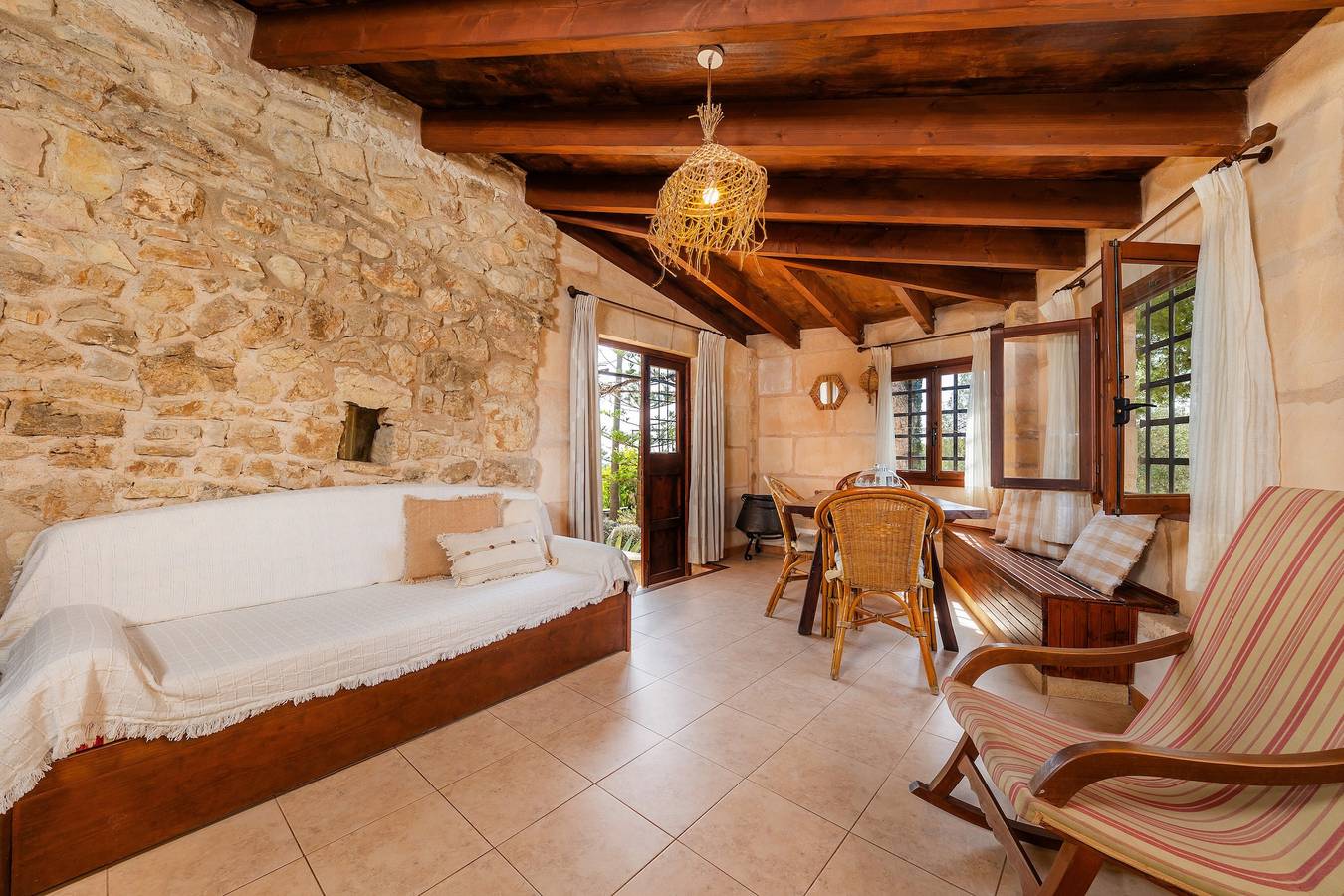 Ferienhaus "Es Colomer" mit Bergblick, Gemeinschaftspool und Wlan in Petra (Mallorca), Mallorca Inselmitte