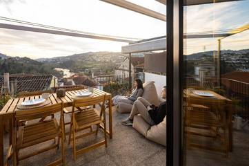 Gîte pour 4 personnes, avec balcon et vue à Amarante