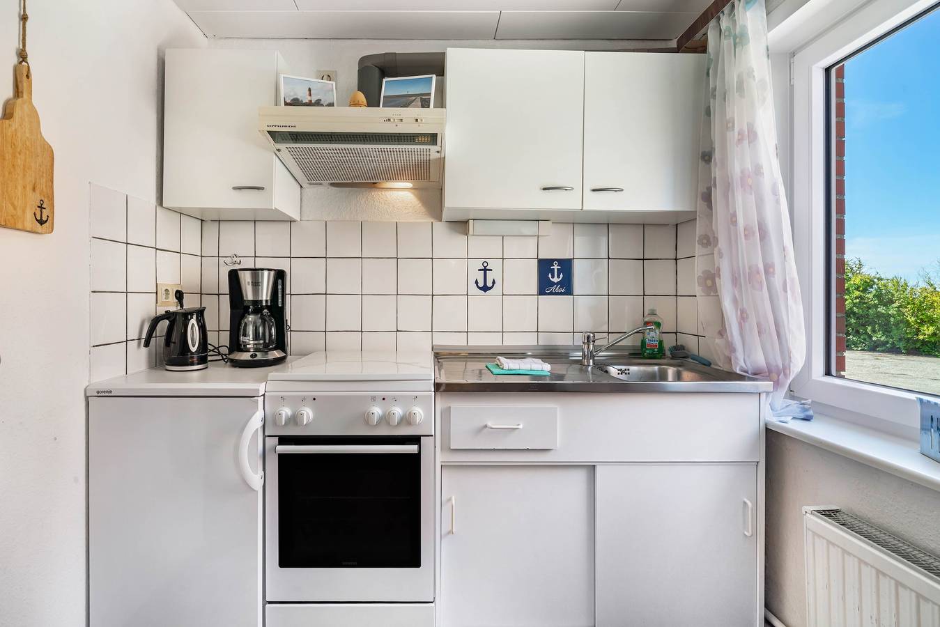 Ganze Wohnung, Apartment „Ferienhof Knudsen, Seepferdchen“ mit Gemeinschaftsterrasse, Garten & Wlan in Pellworm, Nordseeküste