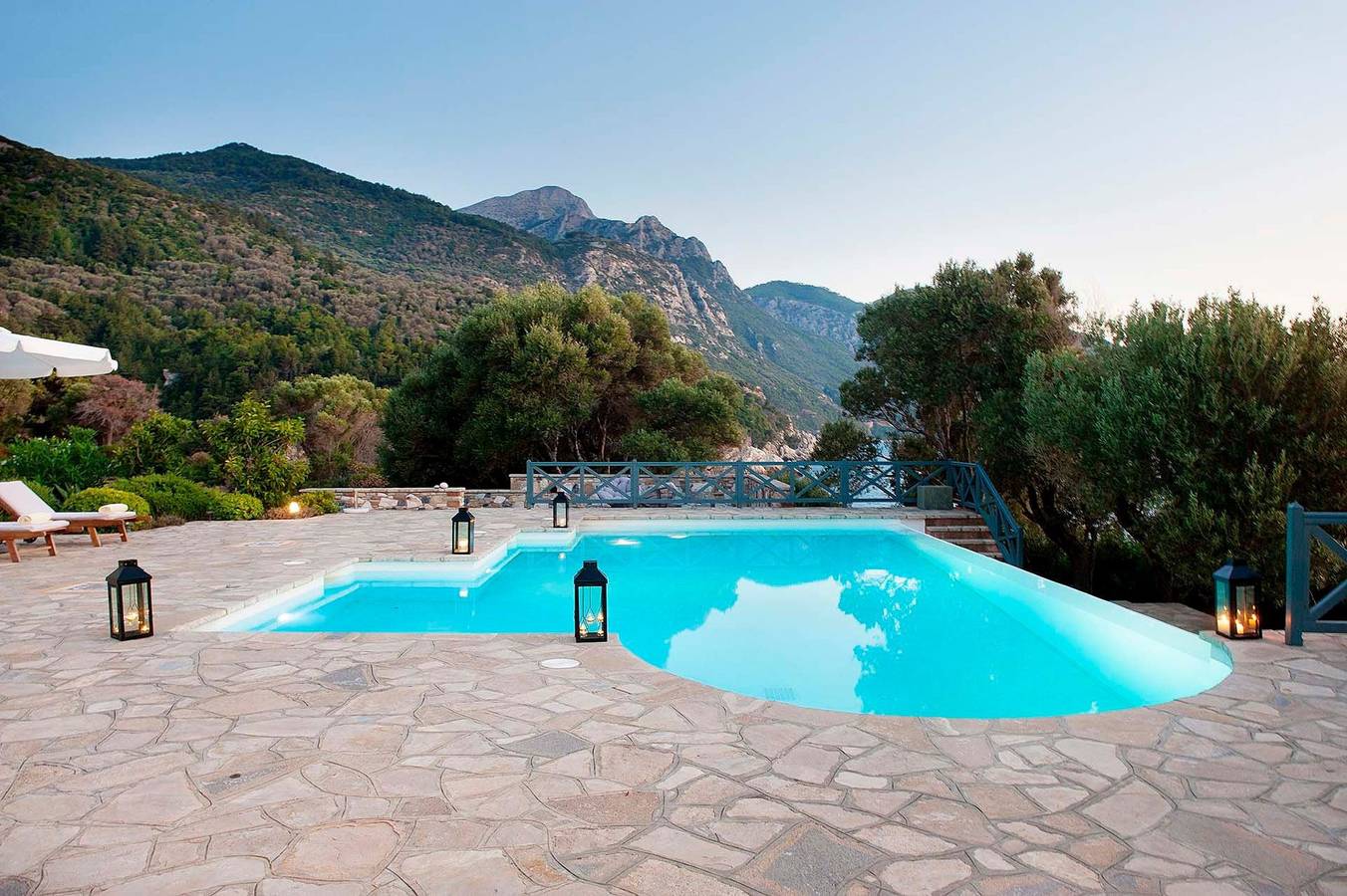 Dazzling Samos Villa | Villa Mafalda | 3 Villa Complex | 10 Bedrooms | Beach Front | Breathtaking Sea Views | Spacious Furnished Sun Terrace | Private Outdoor Pool | Bbq Facilities | Shaded Outdoor Dining Area | Private Garden | Karlovasi in Samos