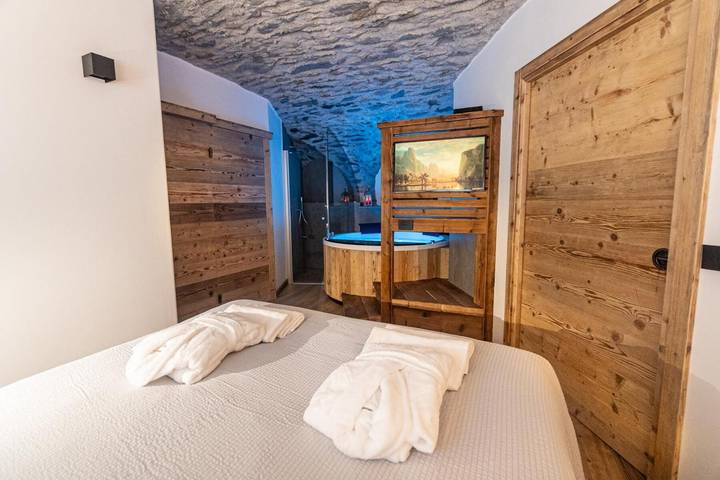 Gîte pour 5 personnes, avec jacuzzi et sauna, adapté aux familles dans Bormio